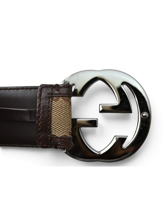 Gucci Belt GG Buckle Brown Beige 85 main image 11